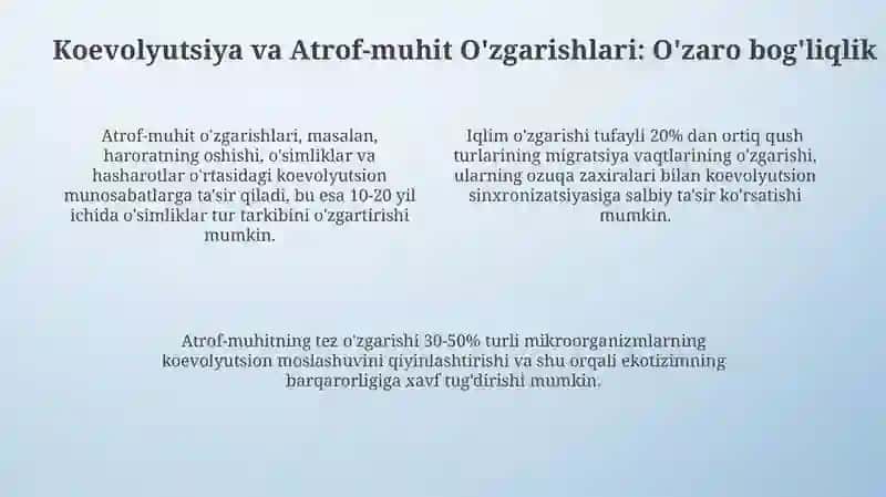 Koevolyutsiya va Atrof-muhitshunoslik 4