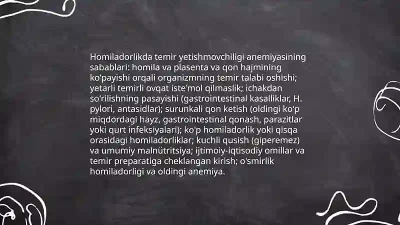 Anemiya va Homiladorlik 4