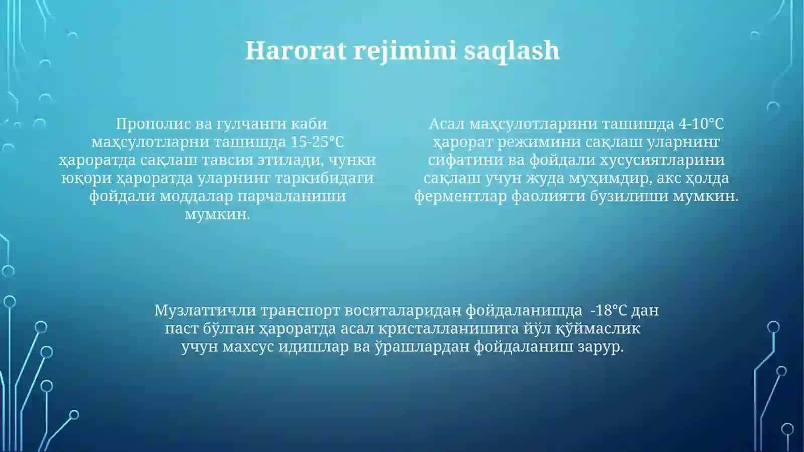 Asalarichilik mahsulotlarini tashish turlari 4