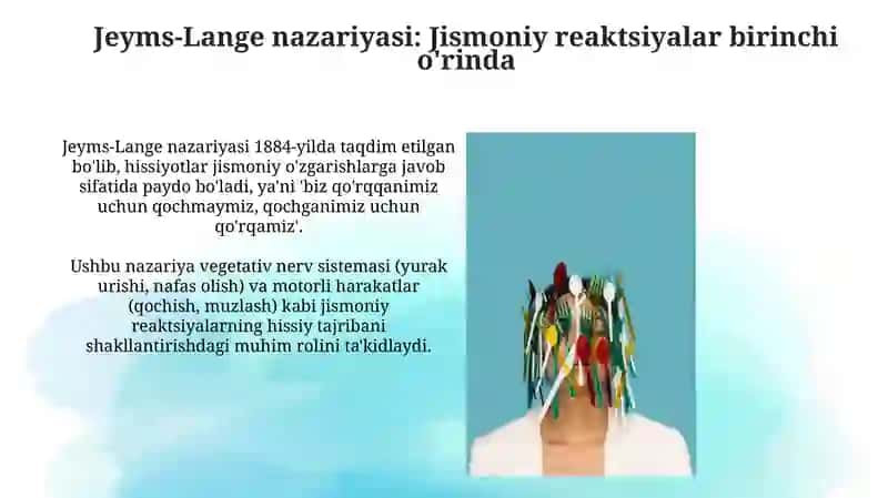 Emotsiya haqida psixologik nazariyalar 4