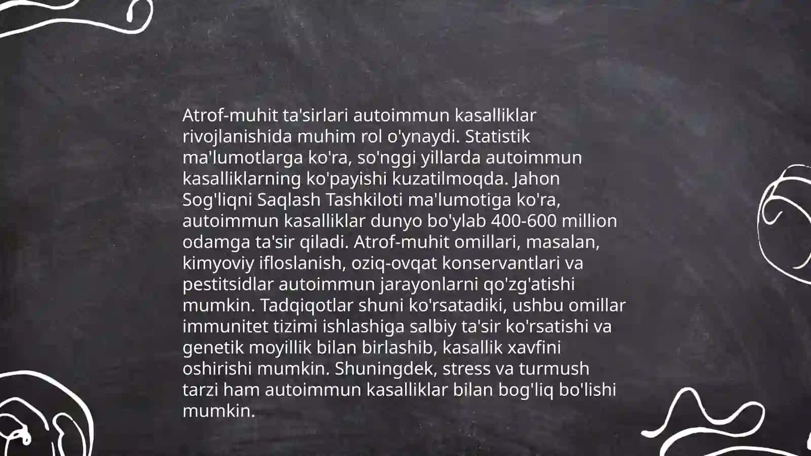 Autoimmun kasalliklarning kelib chiqishi, kechishi, diagnostikasi 4