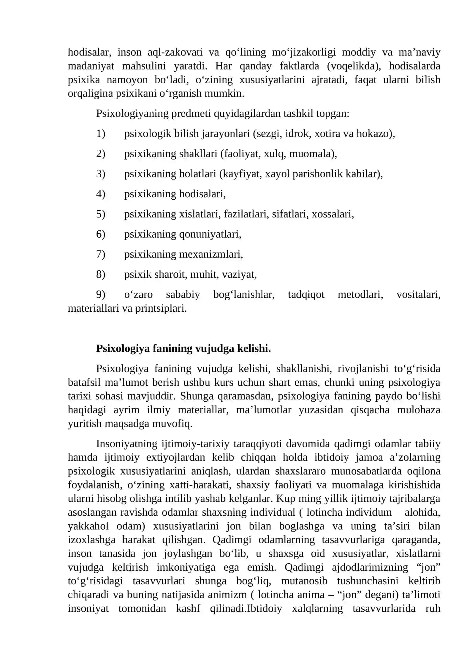 Psixologiya fanining tarixi, rivojlanishi, yo‘nalishlari 4