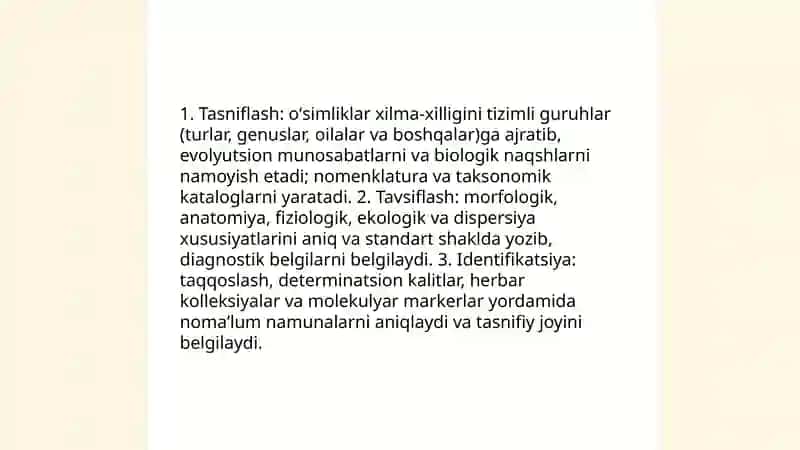 Oʻsimliklar sistematikasi 4