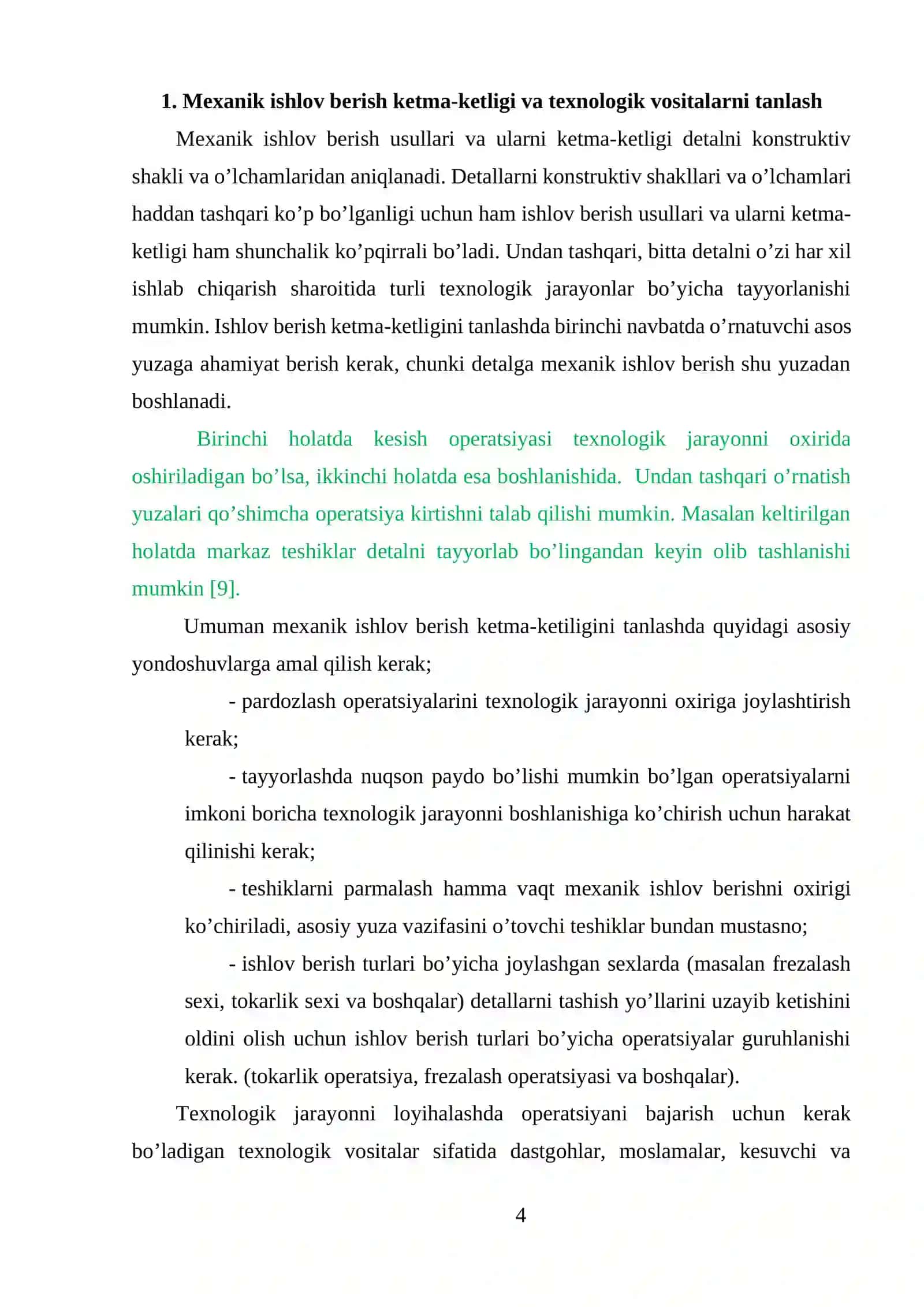 MEXANIK ISHLOV BERISH UCHUN QO‘YILMALARNI (PRIPUSKLARNI) ANIQLASH USULLARI 4
