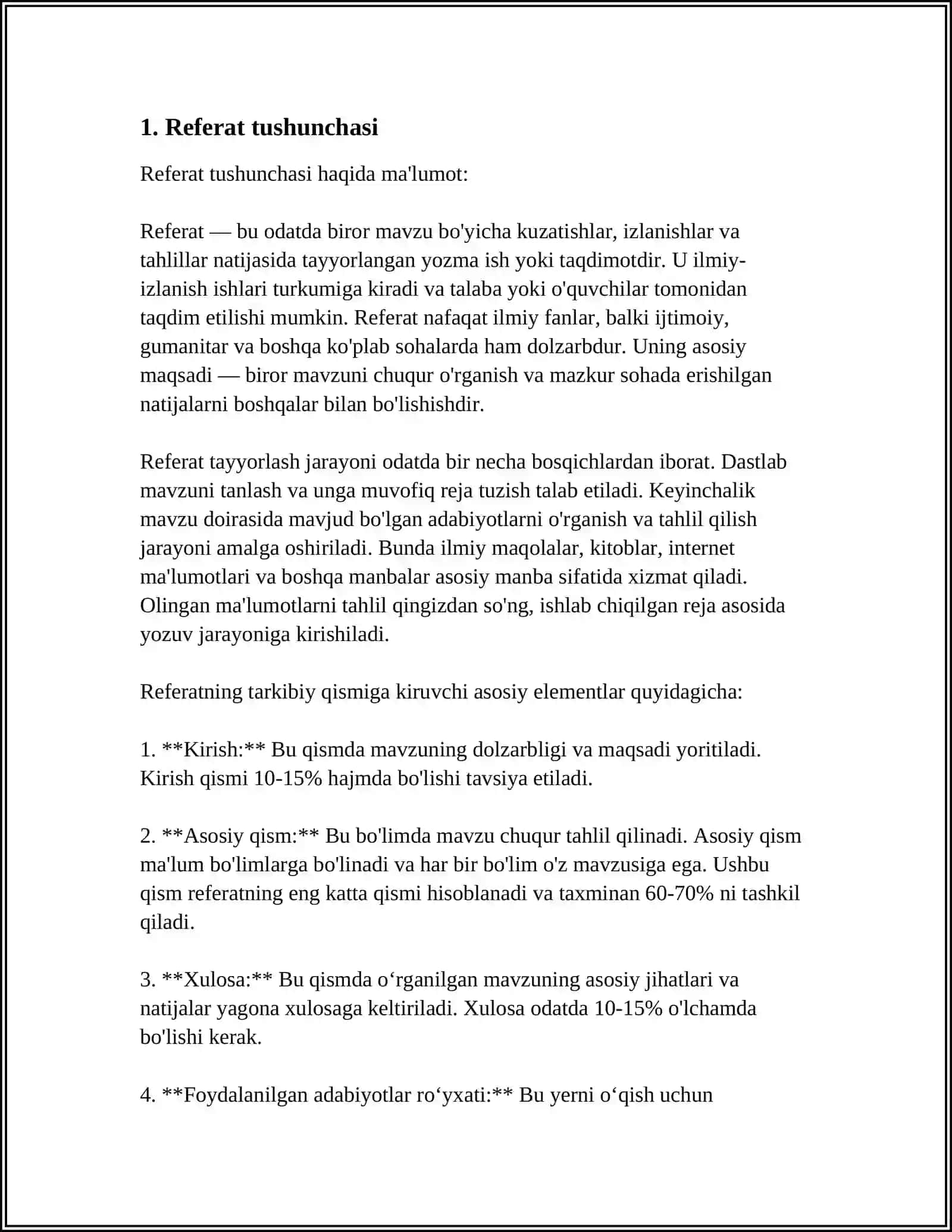 REFERAT TAYYORLASH JARAYONI 4