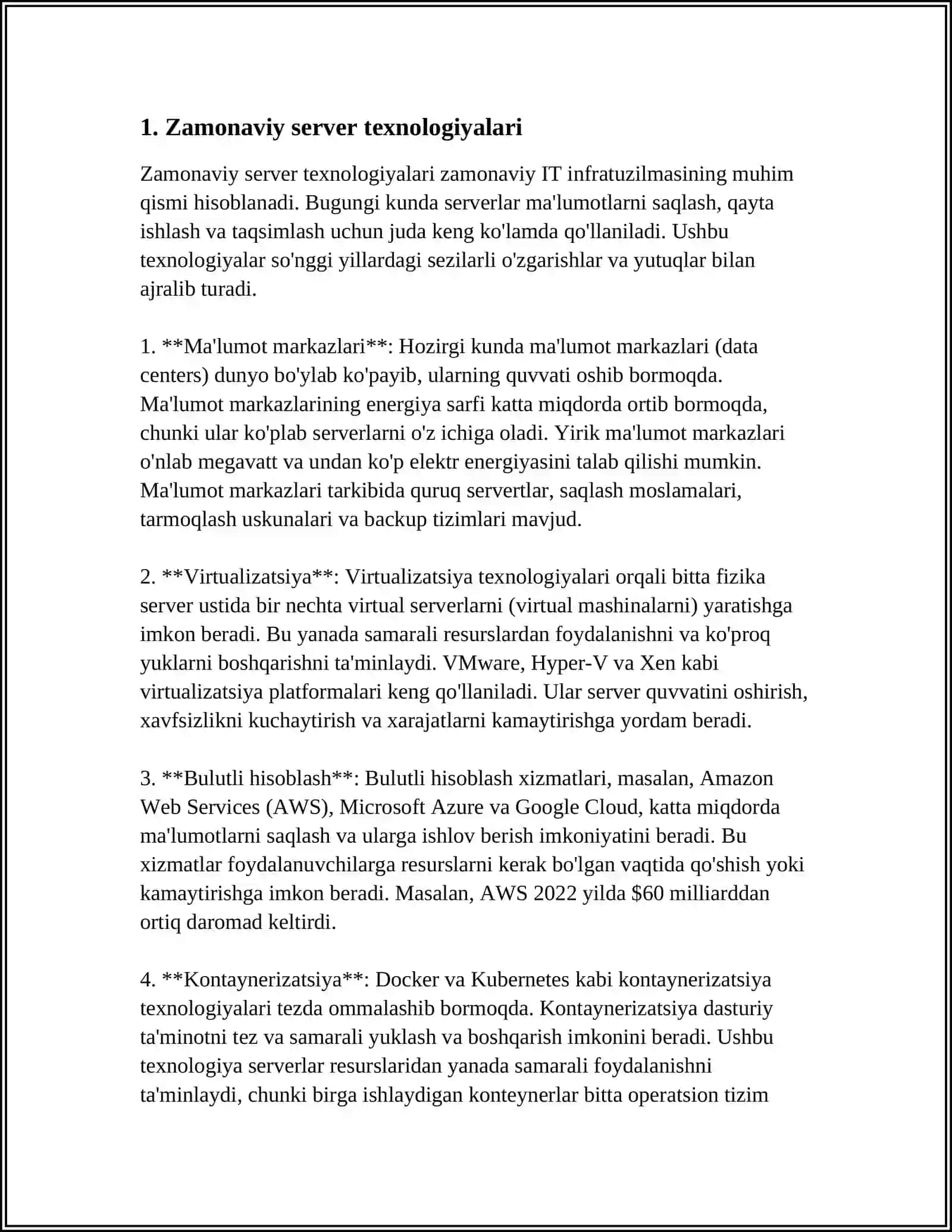 AXBOROT JARAYONLARINING ZAMONAVIY APPARAT TAMINOTI 4