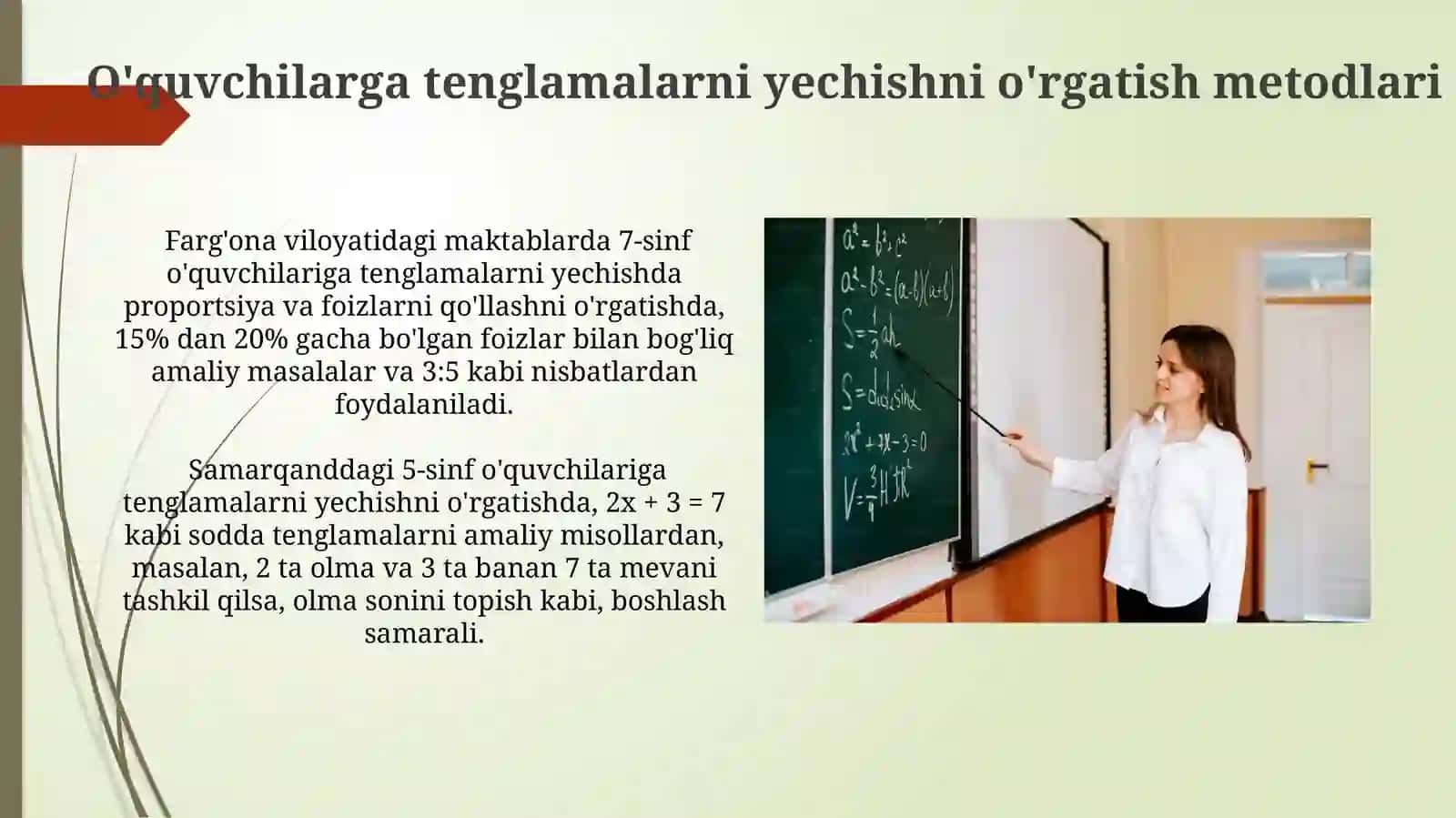 Tenglama va uni yechishga o'rgatish usullari 4