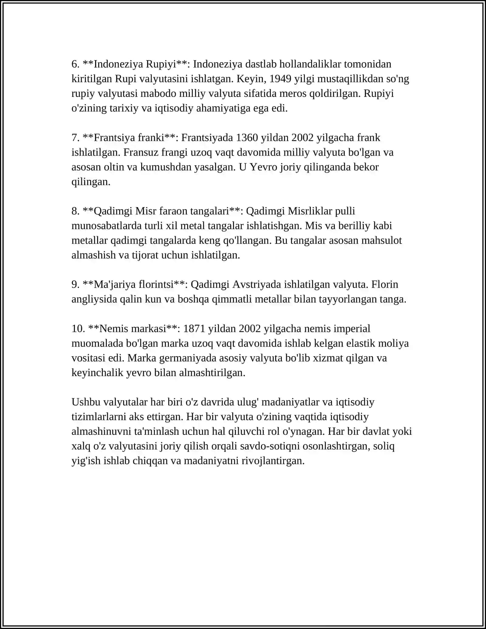 OʻZBEKISTONDA MILLIY VALYUTANING MUOMALAGA KIRITILISHI 4
