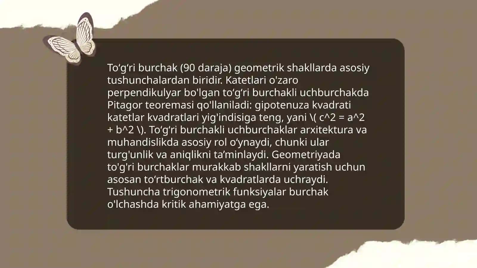 Geometrik shakillar va oʻlchashlar 4