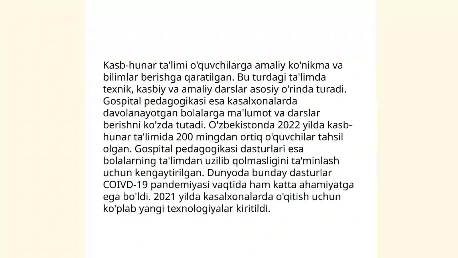 GOSPITAL pedagogika fanining o'quv materiallari taxnalogiyalari 4