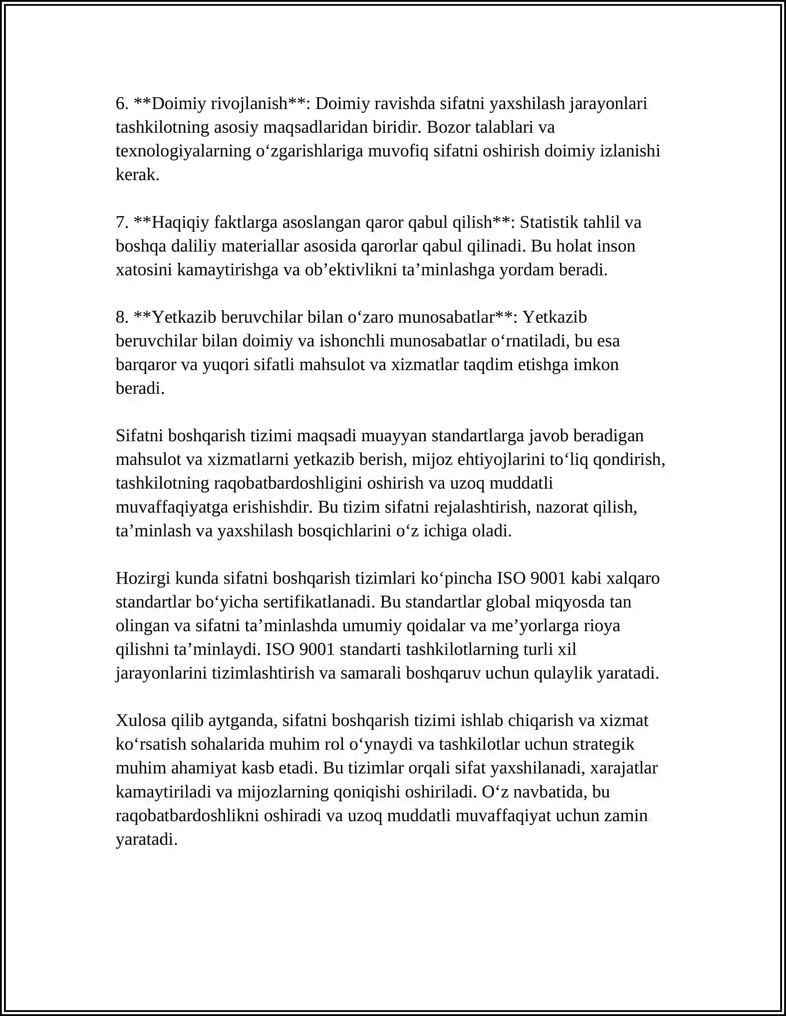 SIFATNI BOSHQARISH TIZIMI 4