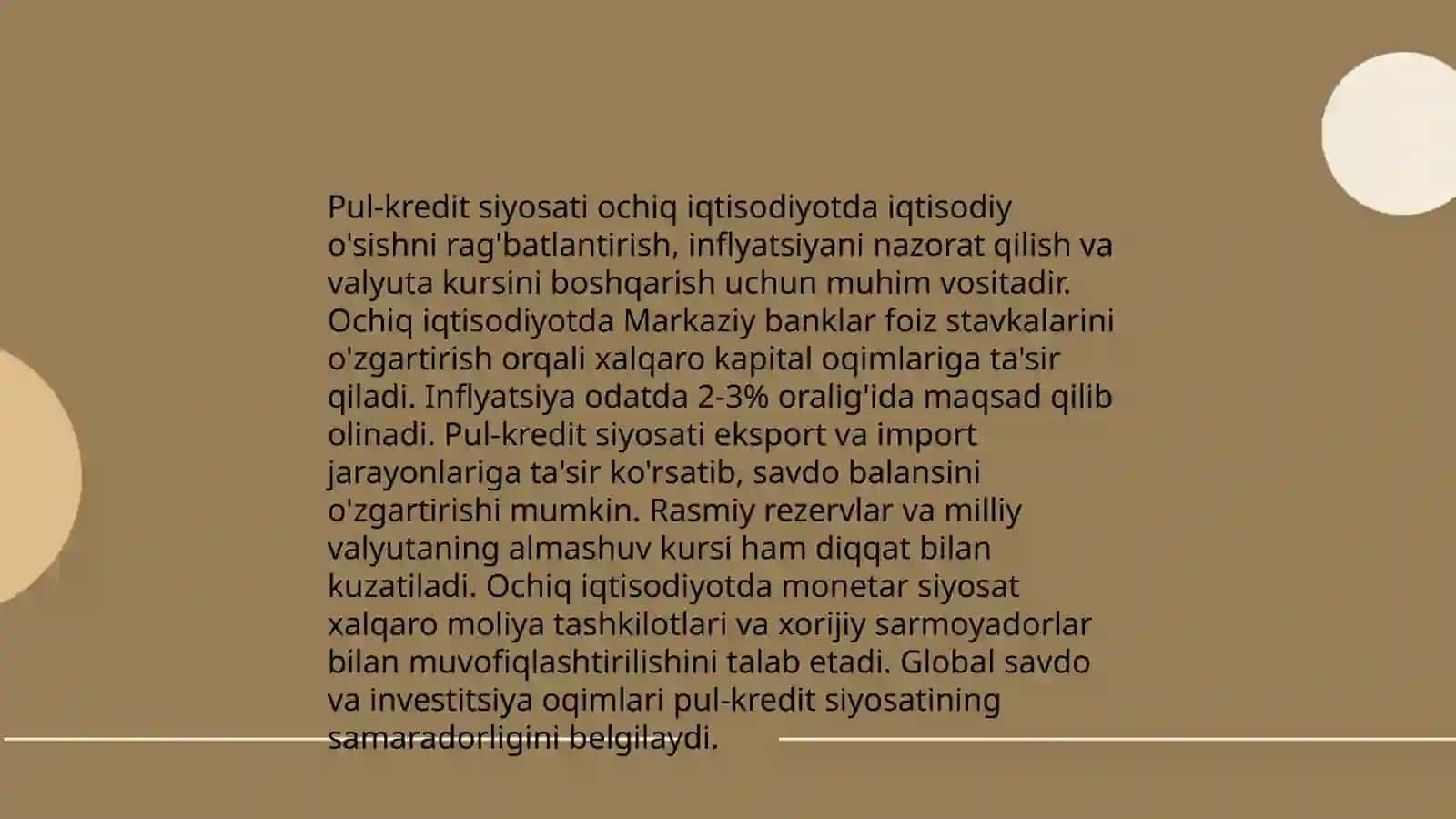 Ochiq iqtisodiyotda makroiqtisodiy siyosat 4