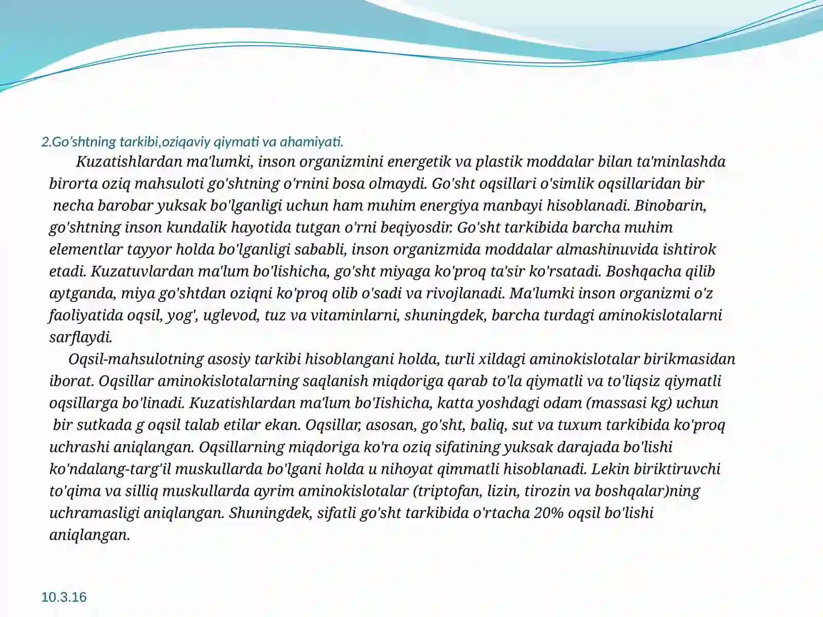 Go’shtmahsulotlari ishlab chiqarish biotexnologiyasi 4