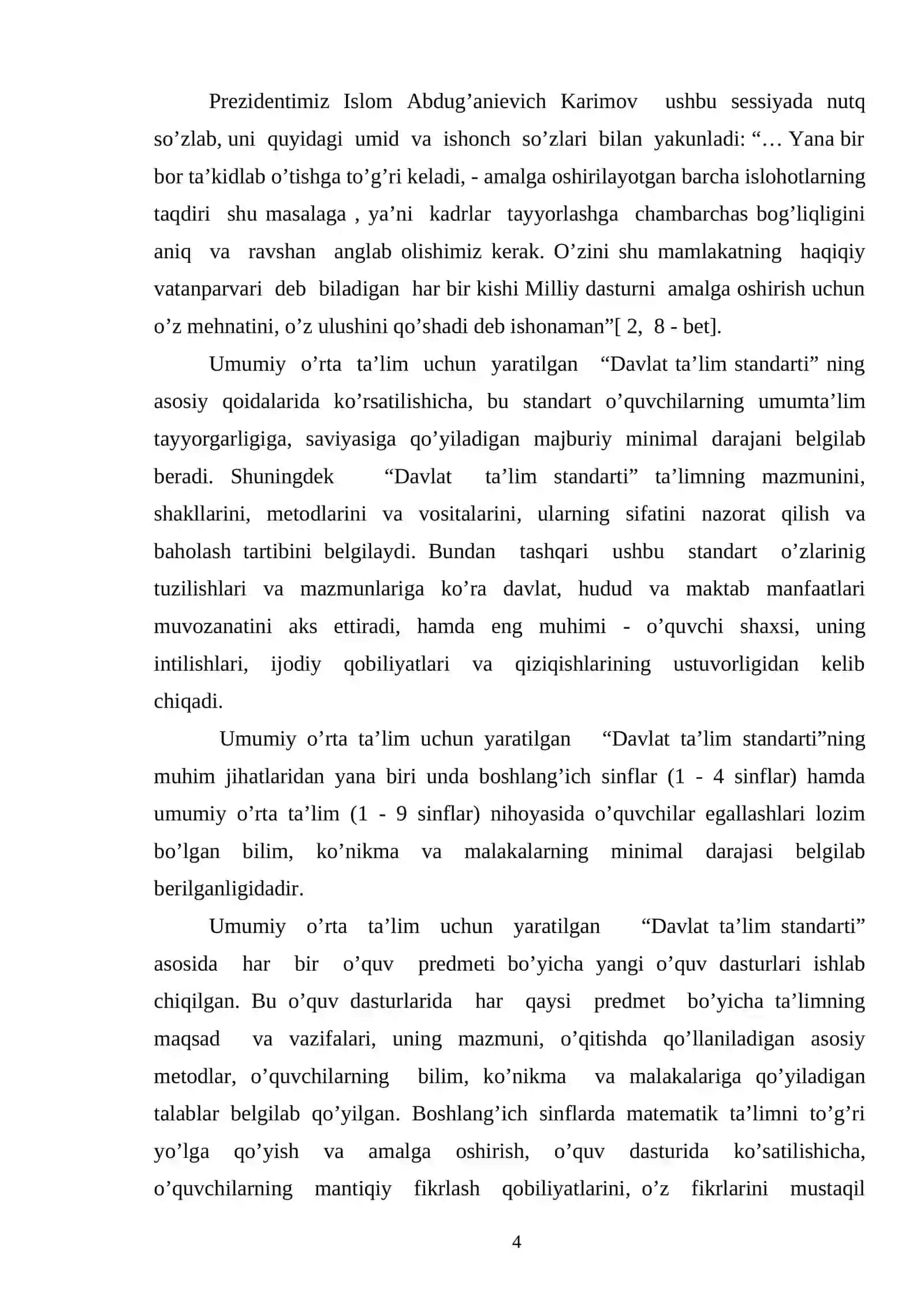 BOB. Boshlang`ich sinflar matematika darslarida o’qitishning ko`rgazmali usullaridan foydalanishning nazariy asoslari 4