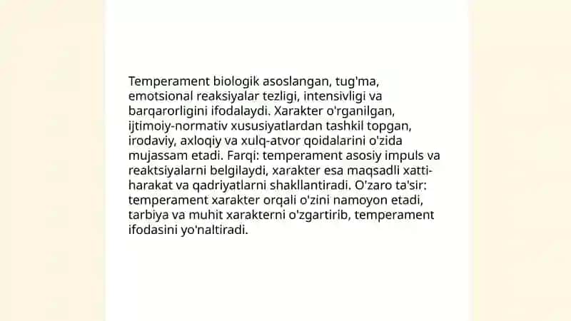 Xarakter va uning psixologik xususiyatlari 4