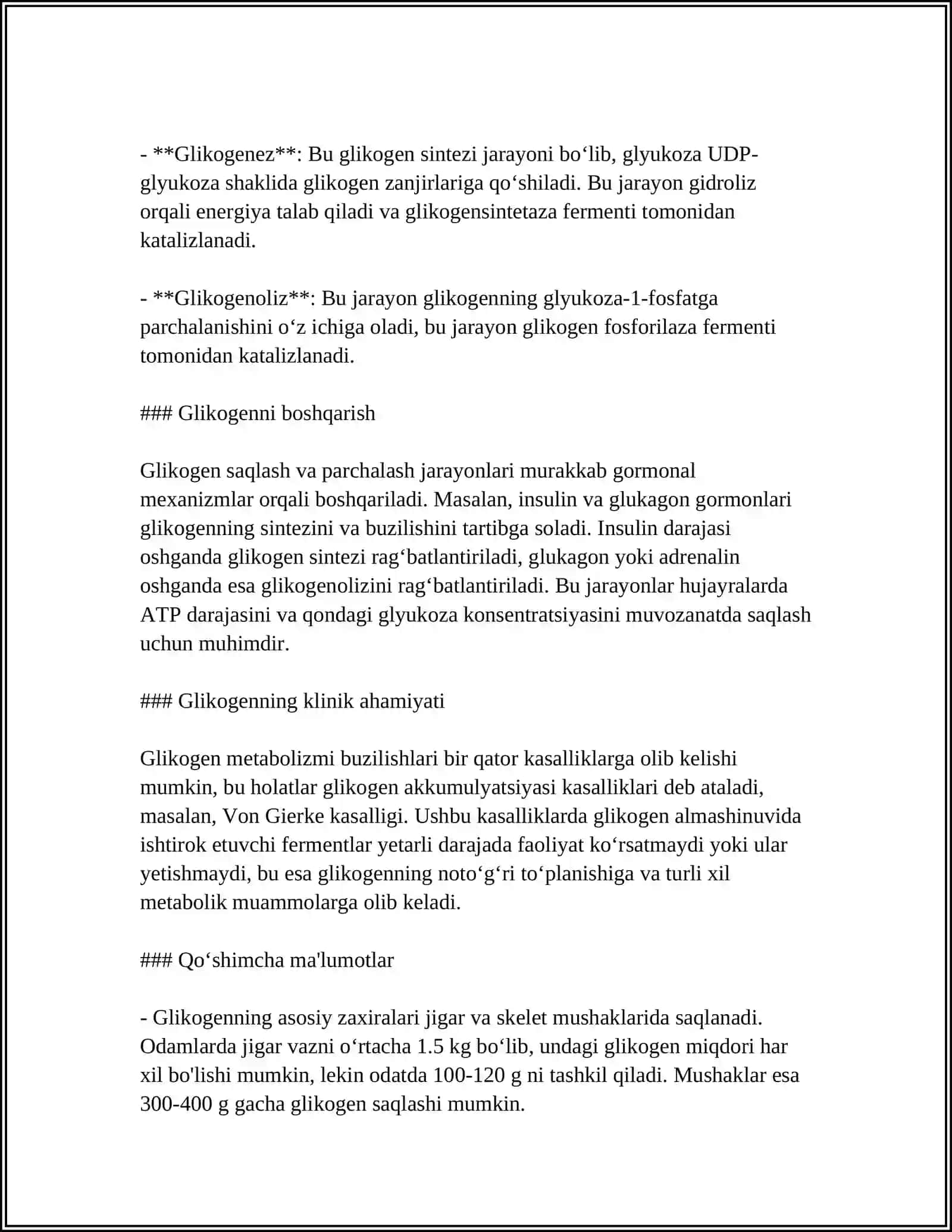 GLIKOGENNING PARCHALANISHI ( GLYUKOGENEZ ) 4