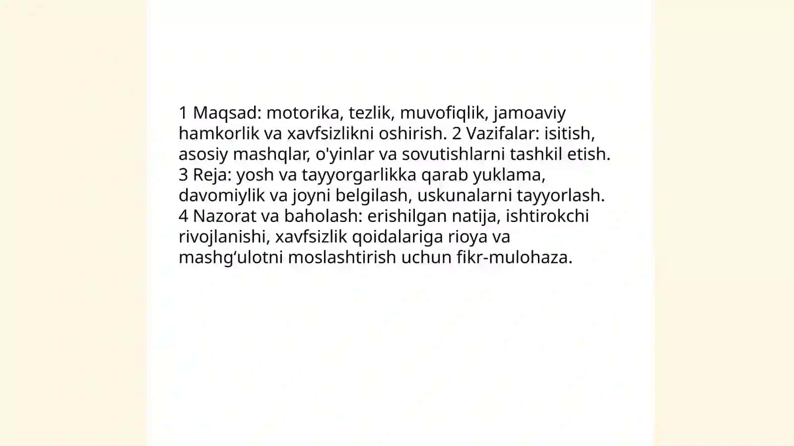 Harakatli oʻyinlarni tashkil etish 4