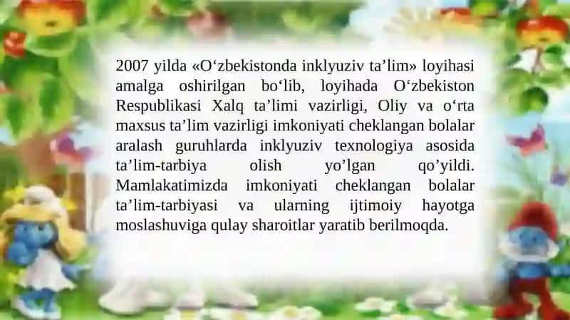 Imkoniyati cheklangan bolalarni psixologik qo'llab-quvvatlashda inklyuziv ta'lim. 4