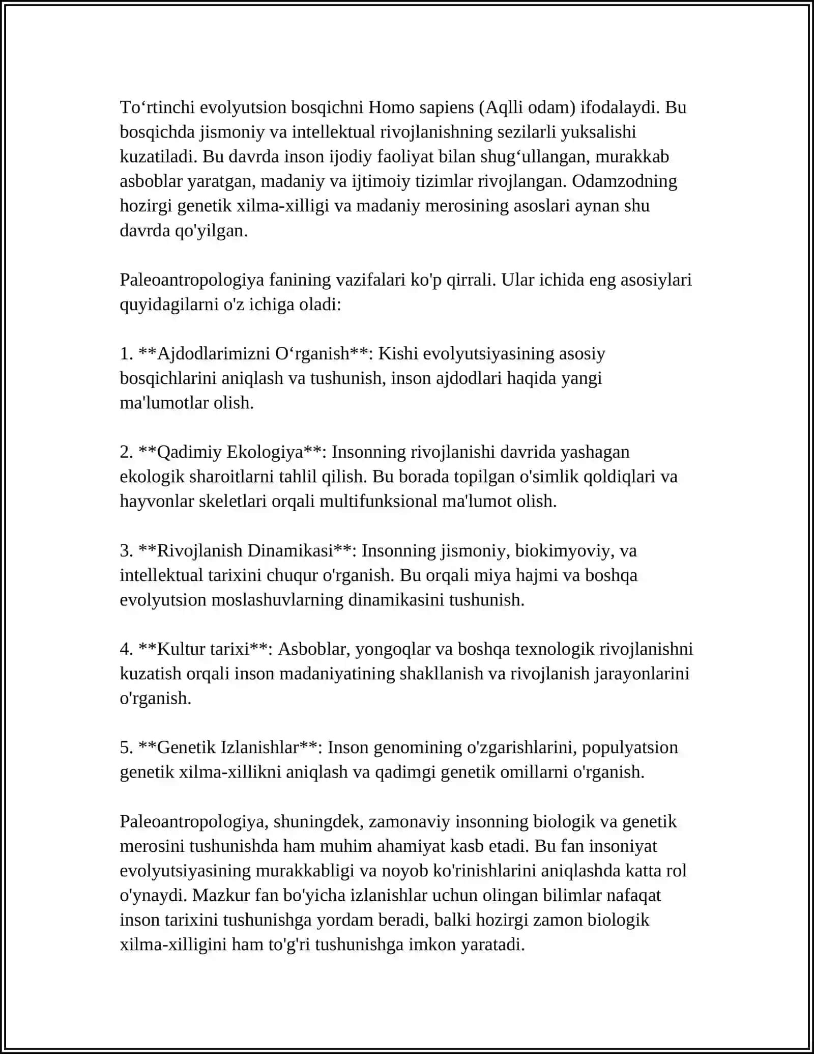 POLLEOANTROPOLOGIYA MAʼLUMOTLARINING OʻLKA TARIXINING OʻRGANISHDAGI AHAMIYATI 4