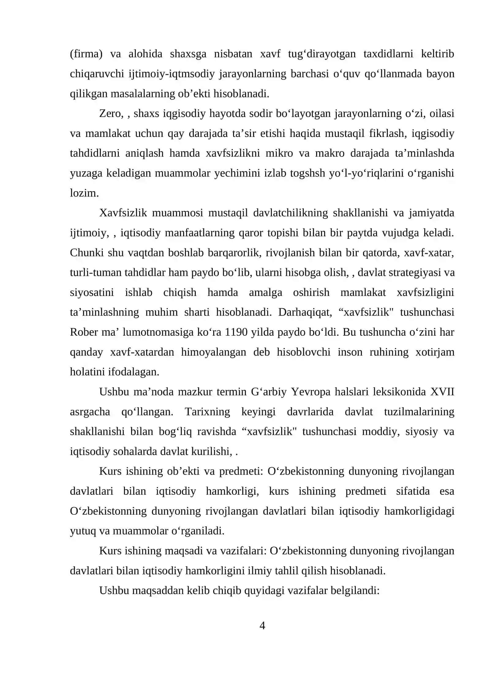 O'ZBEKISTONNING DUNYONING RIVOJLANGAN DAVLATLARI 4