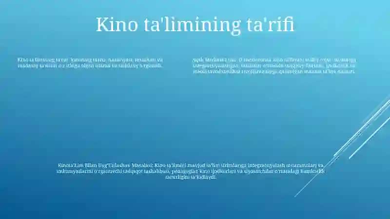 Aqsh Mediata'Limining Kinota'Lim Bilan UygʻUnlashuv Masalasi 4