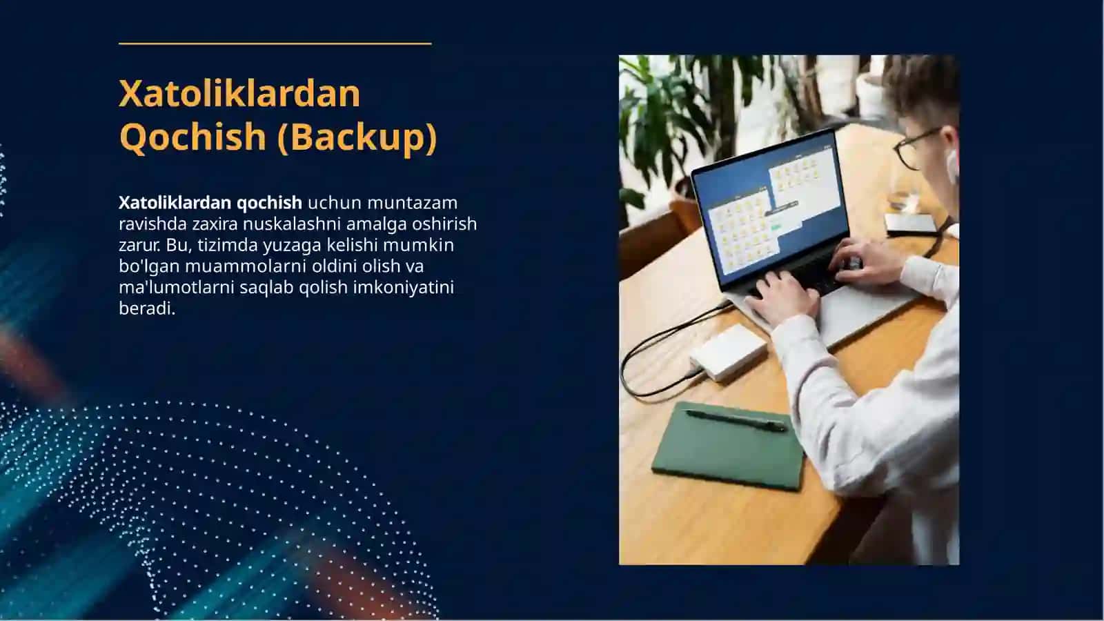 Windows OTda Zaxira Nuskalashni (Backup and Restore) amalga oshirish 4