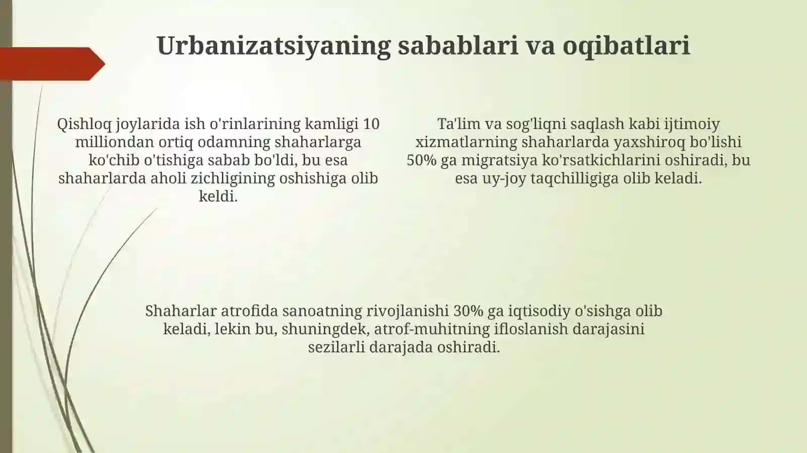 Urbanizatsiya va atrof-muhitga ta'siri 4