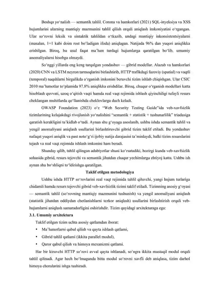Web ilovalarining zaifliklarini aniqlash usul va vositalar tahlili. 4