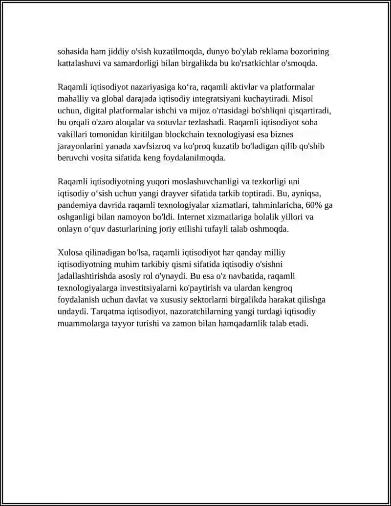 IQTISODIYOT RIVOJLANOSHIDA RAQAMLI IQTISODIYOTNING ROLI 4