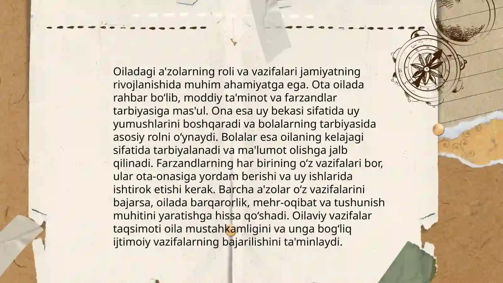Oilaning tarbiyaviy imkoniyatlarini tashxis etish 4