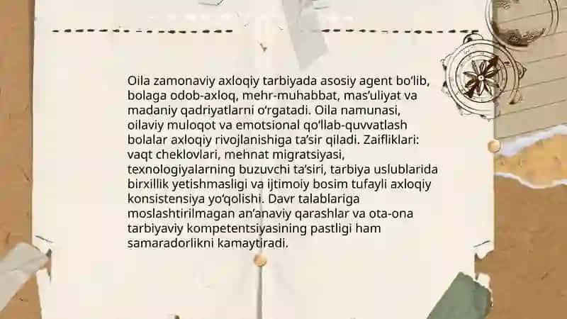 Zamonaviy axloqiy tarbiyaning yutuqlari va kamchiliklari 4