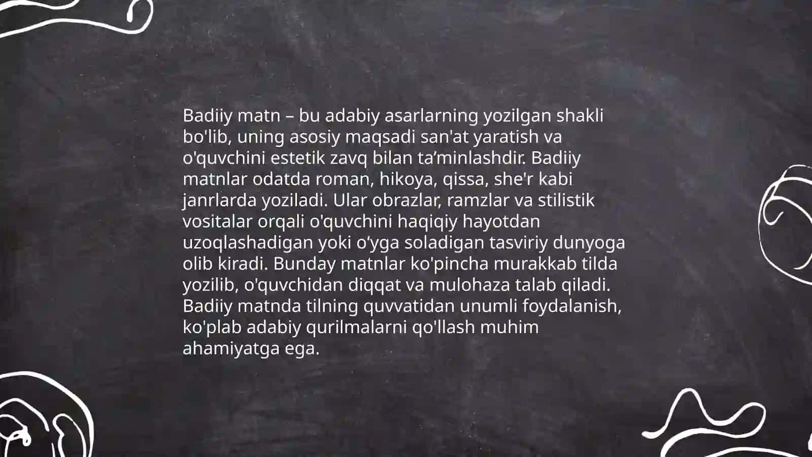 Matn turlari va ularning òziga xos jihatlari by Uluģova Zumrad 4