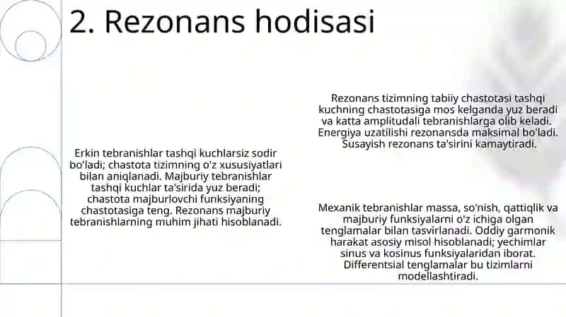 Mexanik tebranishlar tenglamasi 4