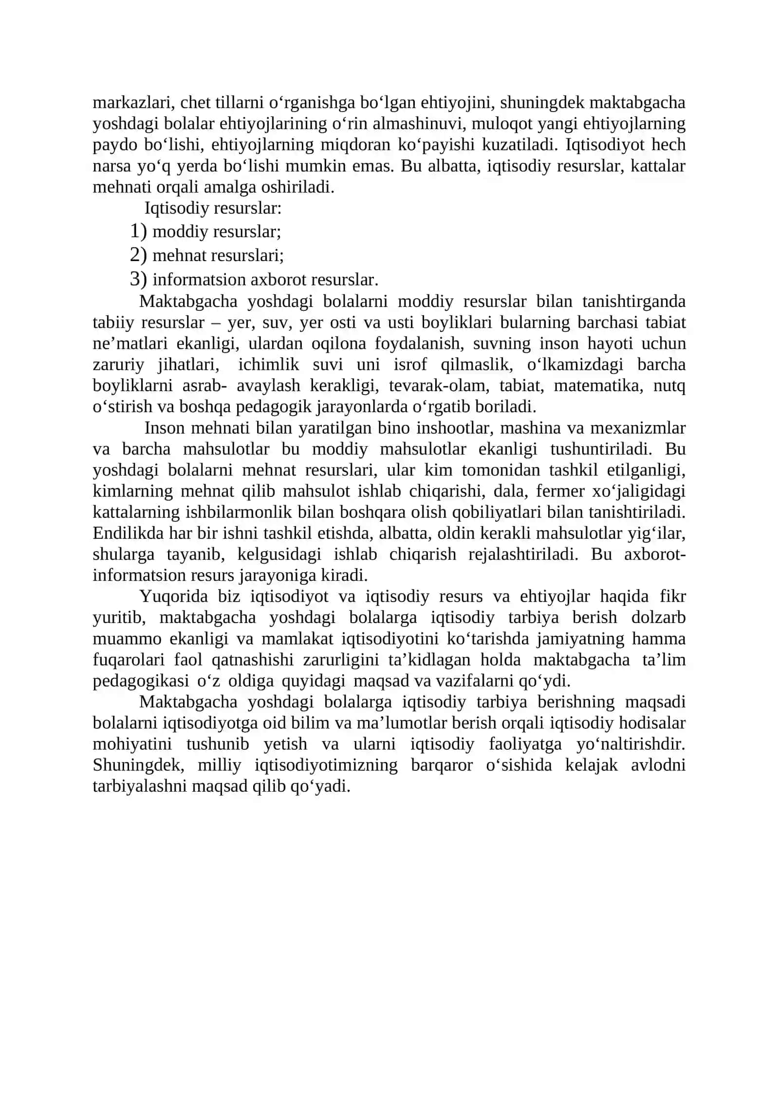 MAKTABGACHA TA’LIM TASHKILOTLARIDA IQTISODIY TARBIYANI TASHKIL ETISH 4