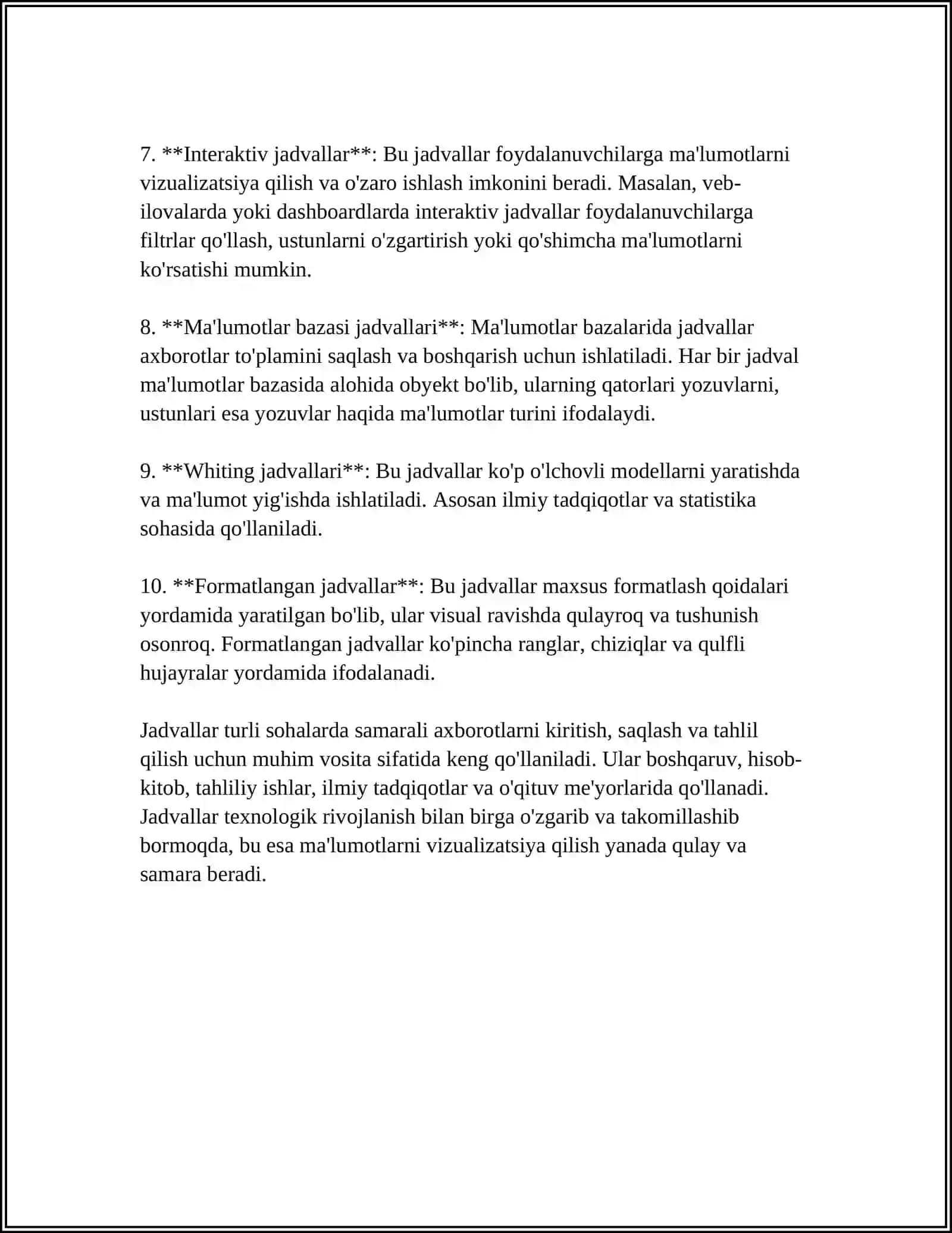 STATISTIK JADVALLAR VA GRAFIKLAR 4