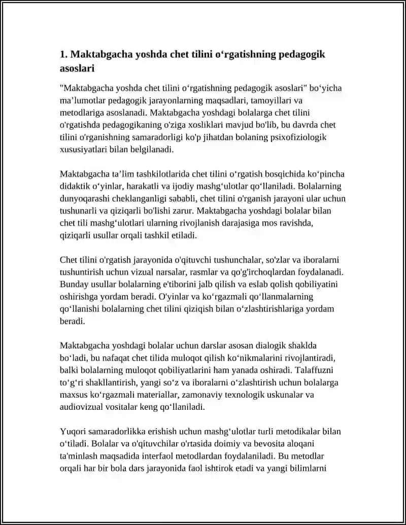 Maktabgacha yoshda chet tilini o‘rgatishning pedagogik asoslari 4