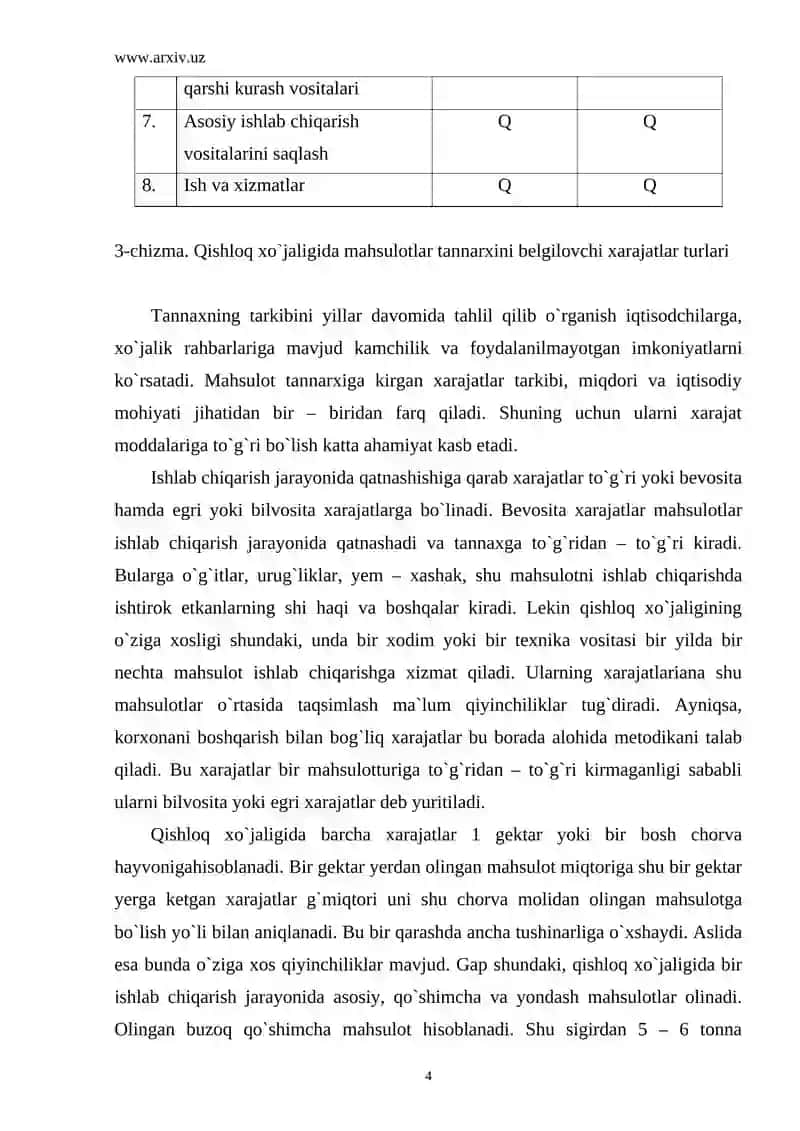 Tannarx tushinchasi, uning moxiyati 4