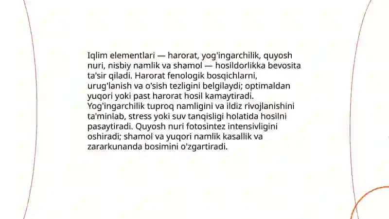 Tabiiy qonunlar va qishloq xo'jaligining ahamiyati 4