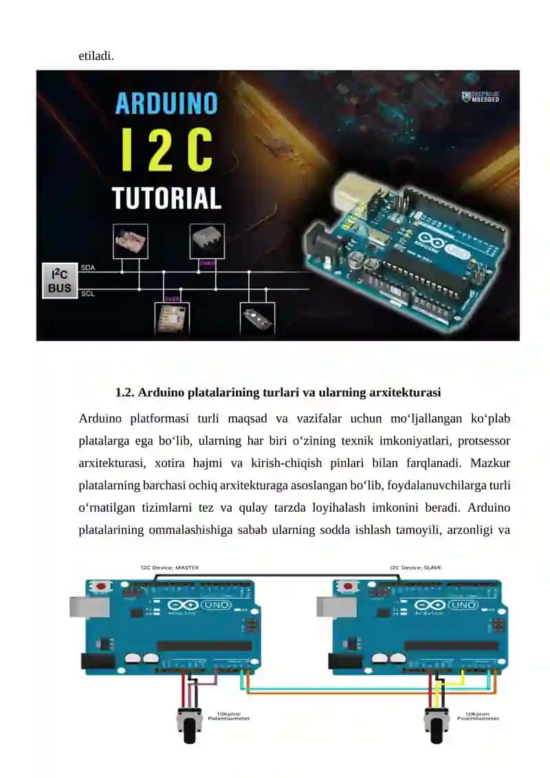 Arduino Platformasi va O‘rnatilgan Tizimlarni Prototiplash 4