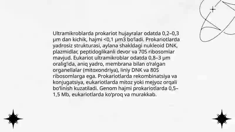 Ultramikroblarning tuzilishi va xususiyatlari. Mogʻor zamburugʻlari. Achitqilar. 4