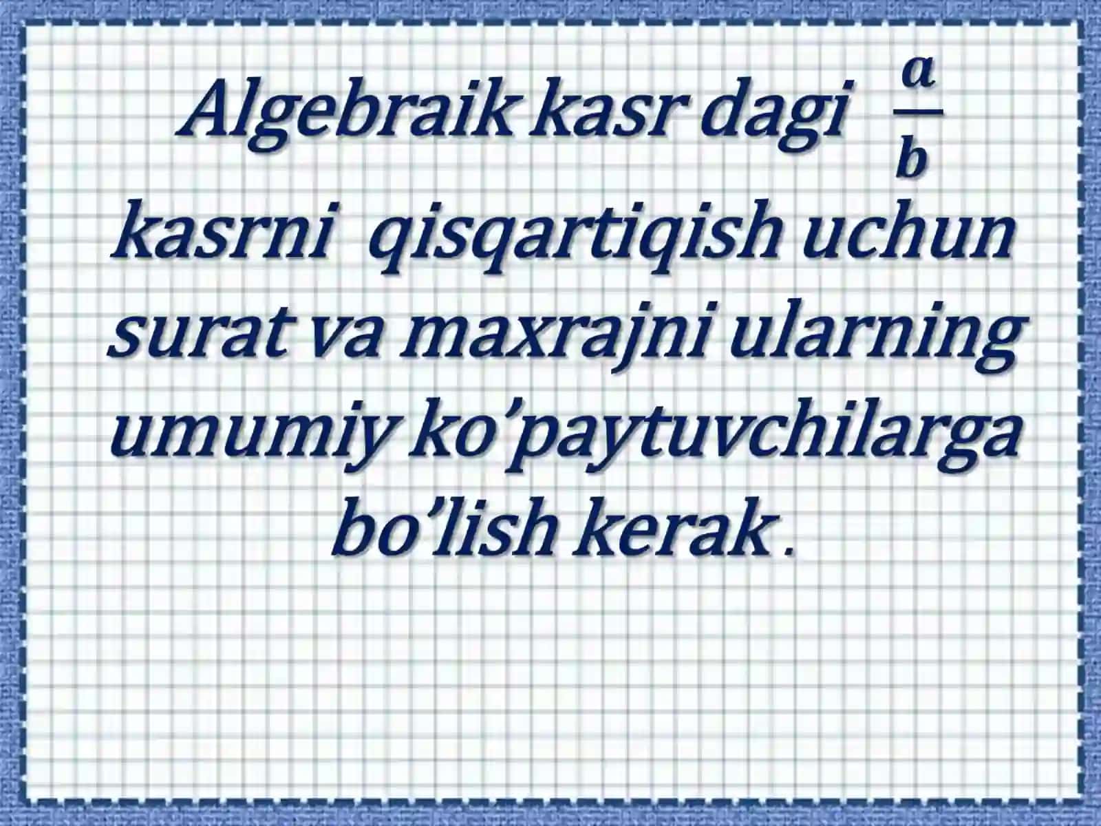 Algebraik Kasr 4
