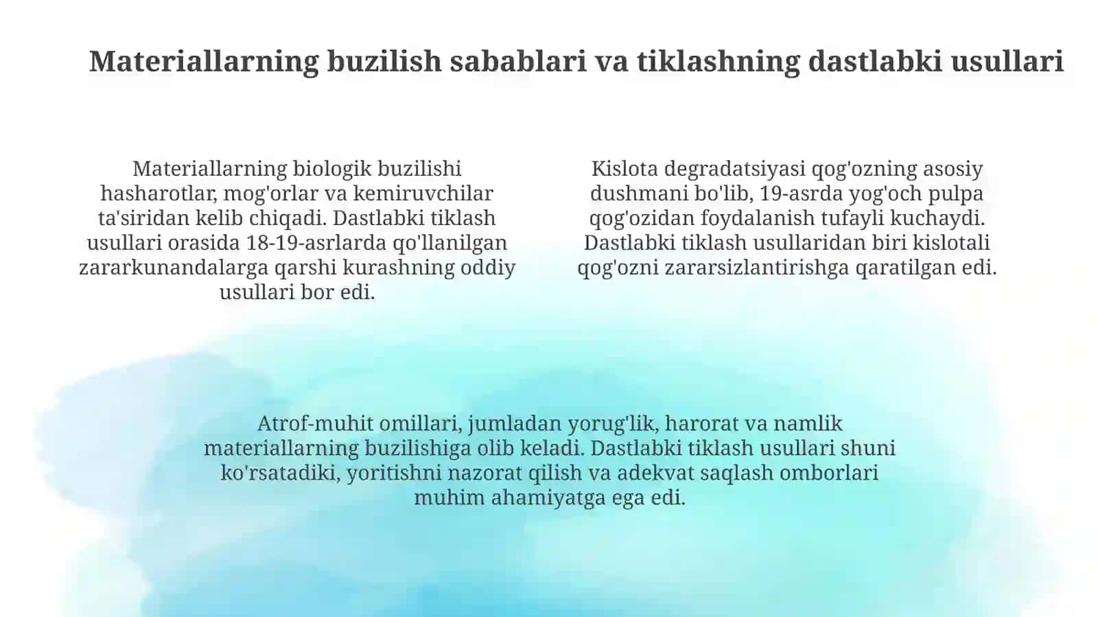 Kutubxona axborot fondini restavratsiya qilish va raqamlashtirish fanining kelib chiqish tarixi 4