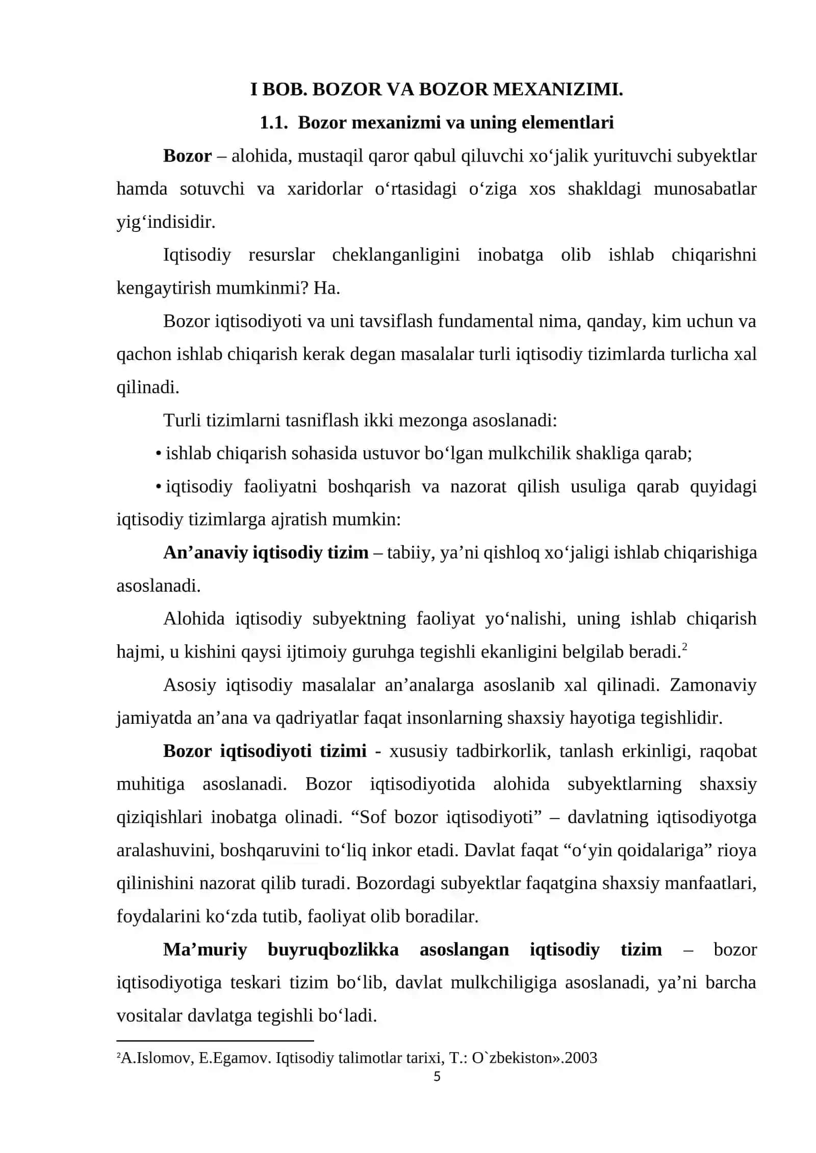 Bozor mexanizmi uning tarkibiy qismlari va amal qilish xususiyatlari 4