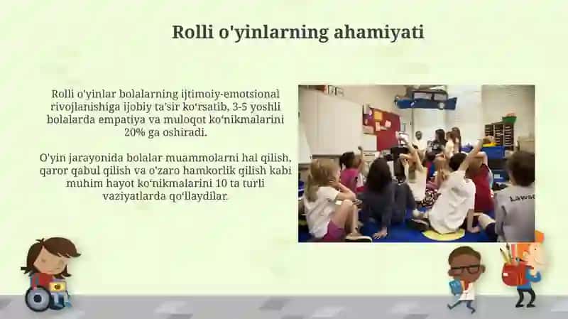 Maktabgacha ta'limda Syujetli-rolli o'yinlar 4
