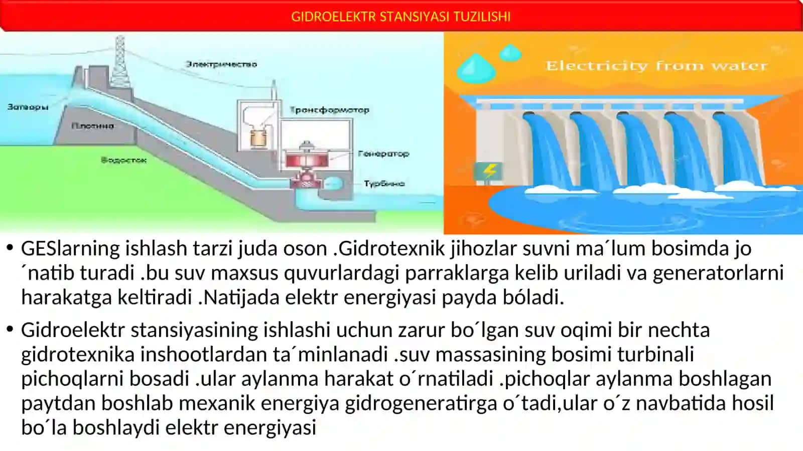 GIDROELEKTR STANSIYALARI HAQIDA TUSHUNCHA 4