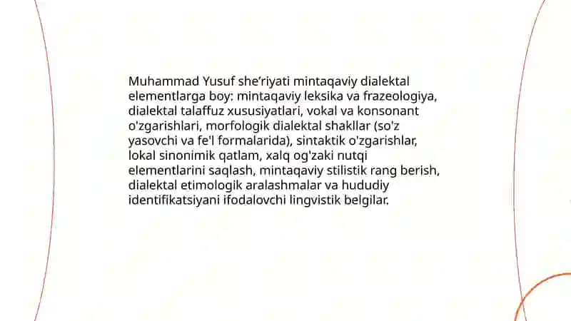 Muhammad Yusuf sheʼriyati tilning sotsiolingvistik tahlili 4