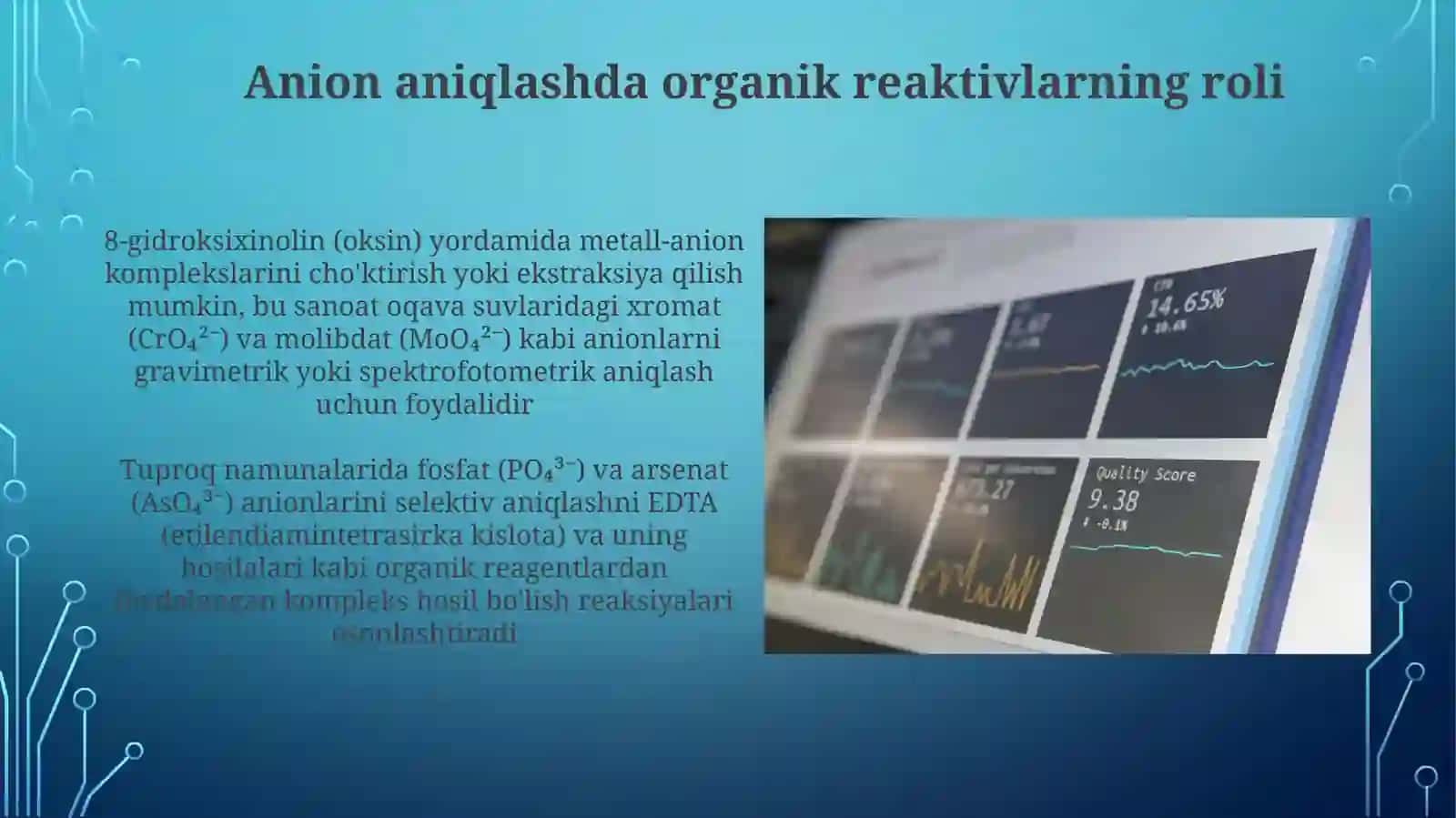 Kompleks birikmalar va organik reagentlar 4