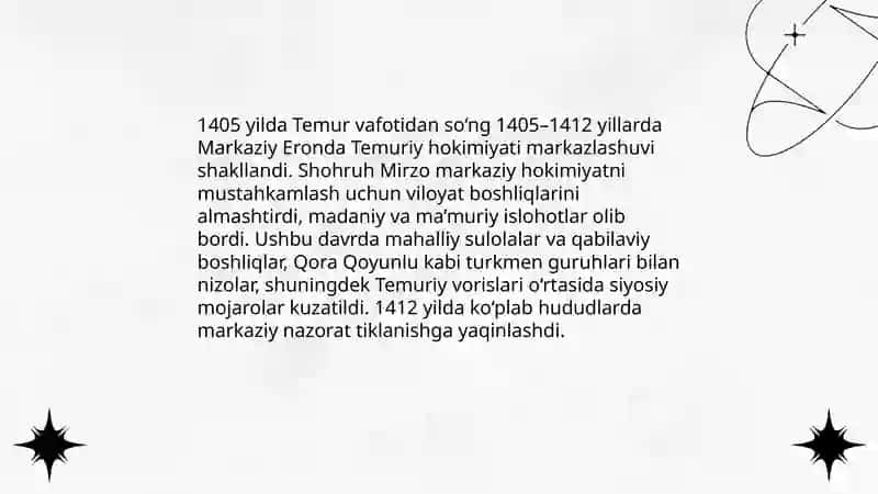 1405-1412-yillarda Temuriylarning Markaziy Erondagi boshqaruvi 4