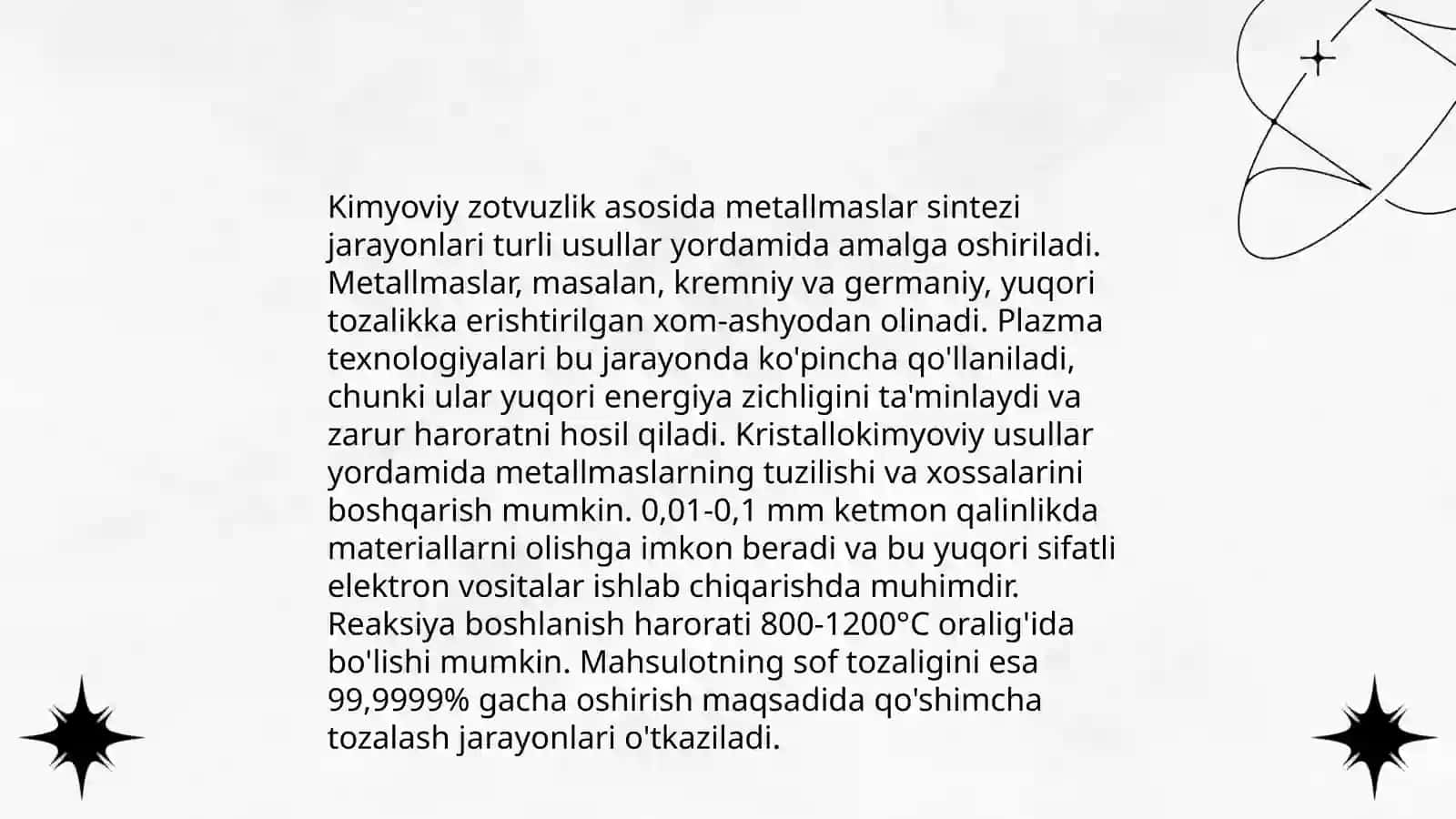Metallmaslar oksidlanish-qaytarilish sintezi 4