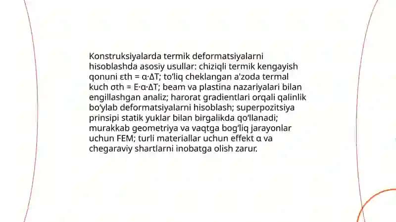 Konstruksiyalarda termik tasirlarni hisobga olish usullari 4